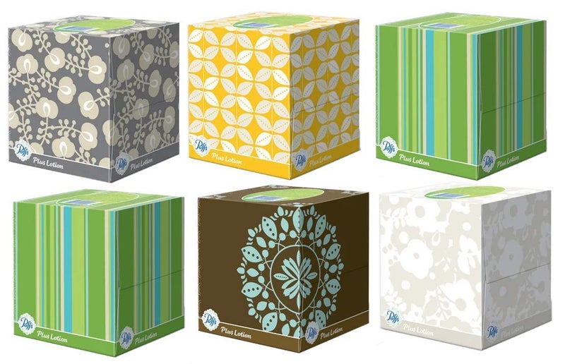 Puffs Plus Lotion Facial Tissues Cube 6 Boxes 56 Count Each - Image 1